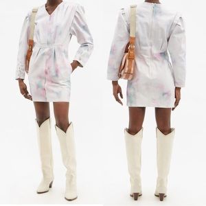 NWT ISABEL MARANT ÉTOILE Lacanau Tie-Dye Denim Mini Dress